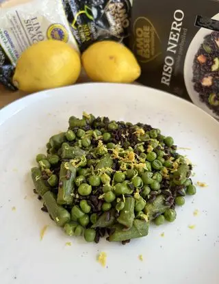 Ricetta RISO NERO, ASPARAGI E PISELLI di wanna_fit