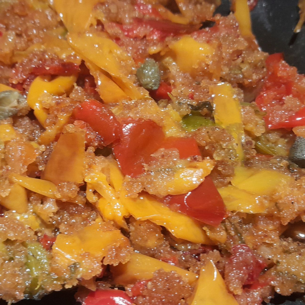 Peperoni con pan grattato e capperi