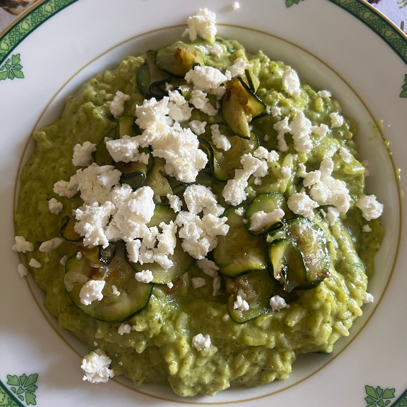 Risotto zucchine e feta
