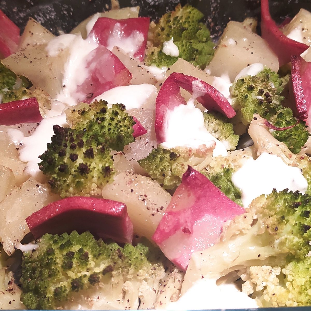 Cavolo romano e parate al forno