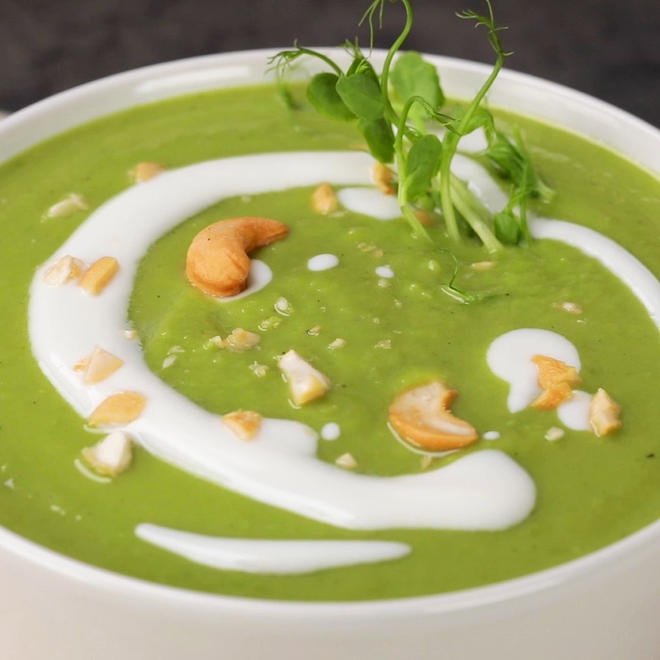 Crema di piselli e porri
