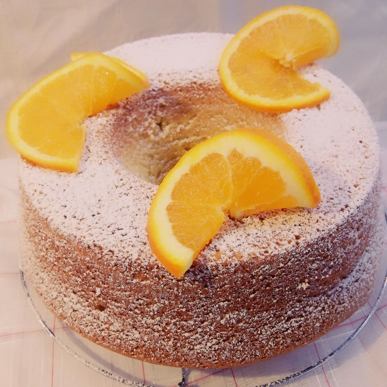 Chiffon cake all'arancia