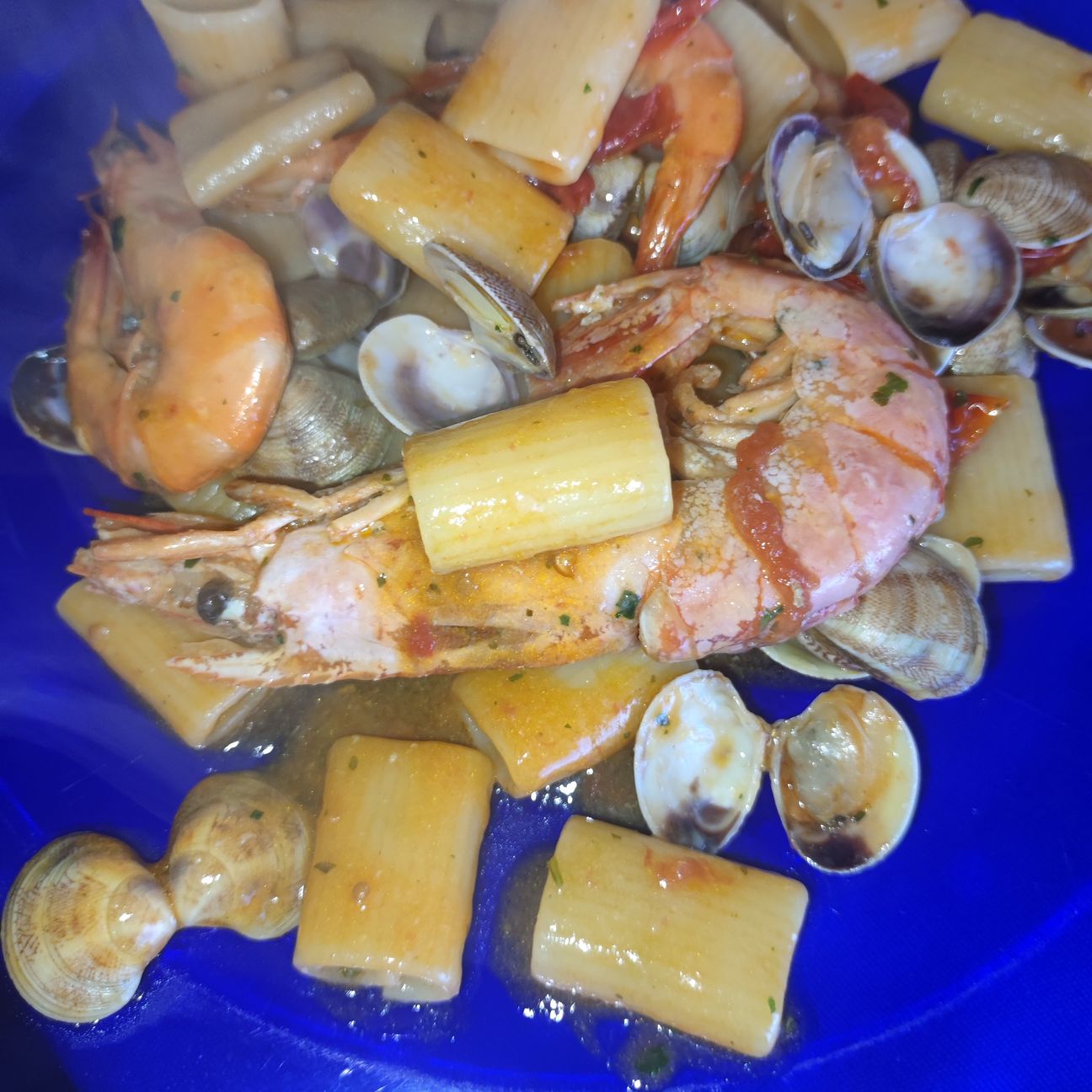 PASTA CON GAMBERI E FRUTTI DI MARE