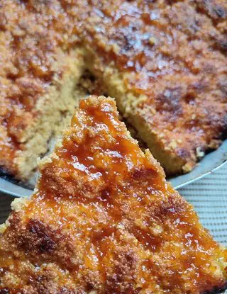 Ricetta Dolce di farina di mais con scorzette di limone e confettura di pesche settembrine fatta da me di passionedolcesalata