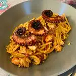 Ricetta Spaghetti con polpo croccante