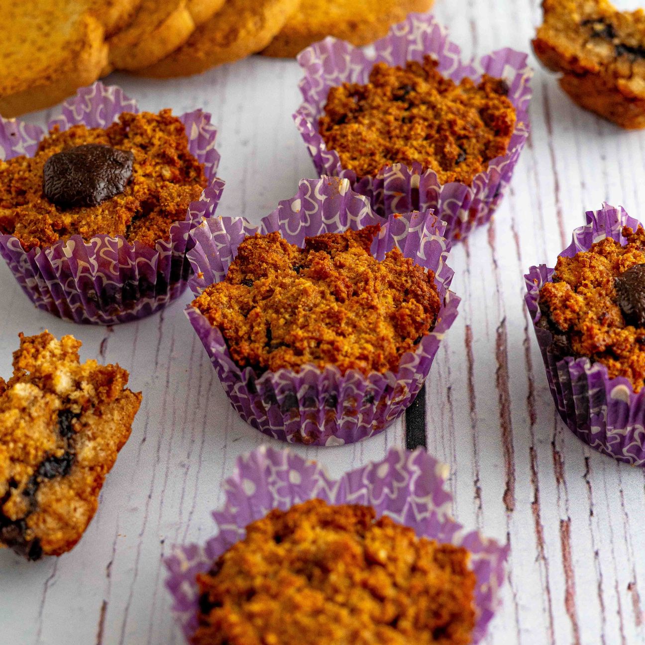 Muffin con fette biscottate