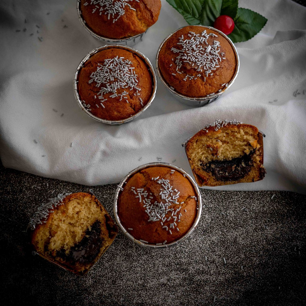 Muffin con cuore di cioccolato