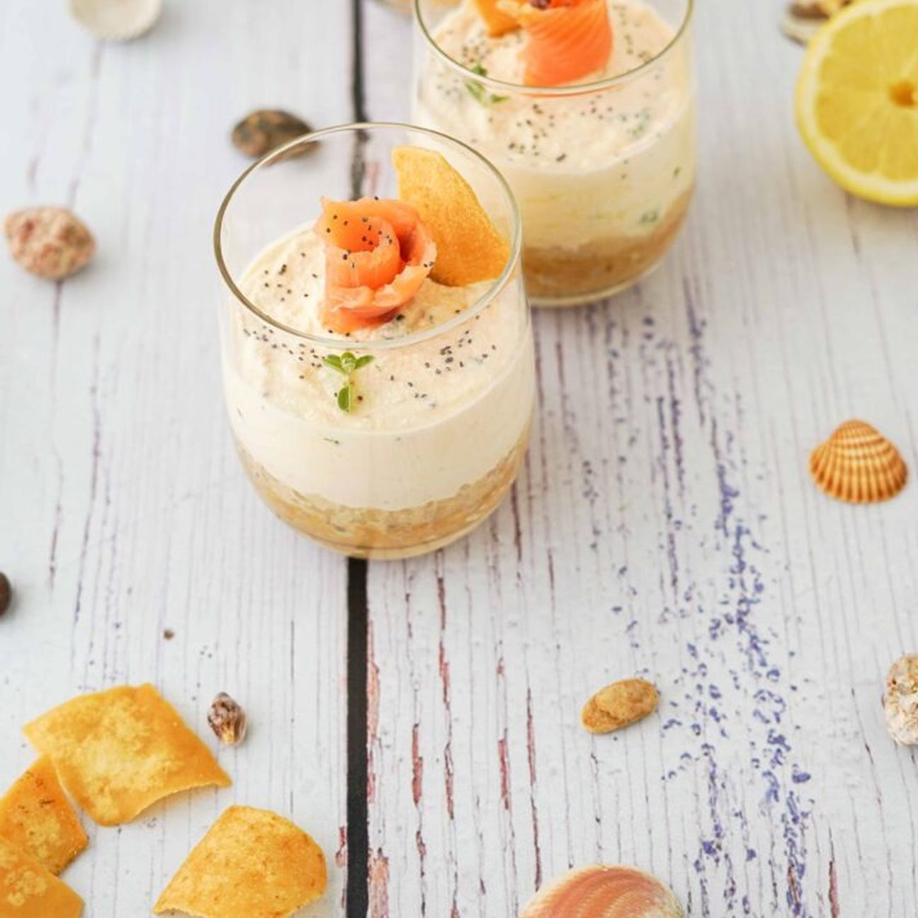 Cheesecake di guttiau al salmone