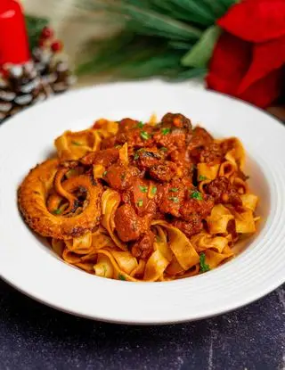 Ricetta Tagliatelle al ragu di polpo di Manufoodwriter
