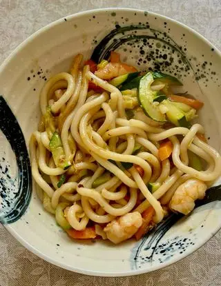 Ricetta Udon gamberi e verdure super easy di domed