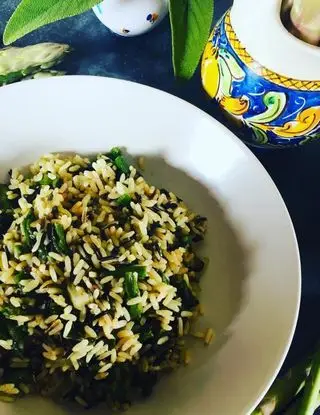 Ricetta Riso selvatico con punte di asparagi di lacucinasecondolabiffi