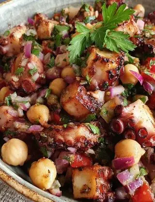 Ricetta Insalata di polpo e ceci speziata di lacucinasecondolabiffi