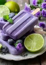 Ricetta Ghiaccioli ai mirtilli e lime