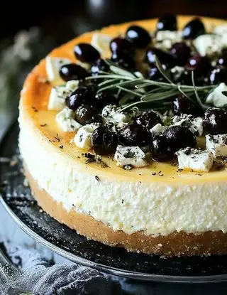 Ricetta Cheesecake salata alle olive nere e rosmarino di lacucinasecondolabiffi