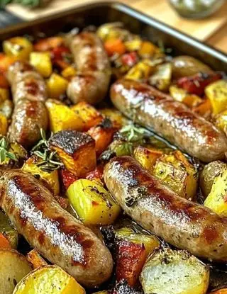 Ricetta Salsiccia al forno con patate e peperoni di lacucinasecondolabiffi