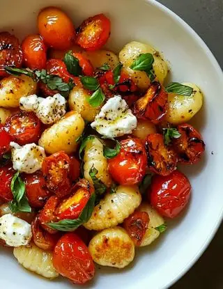 Ricetta Gnocchi di patate con basilico, pomodorino e stracciatella di lacucinasecondolabiffi