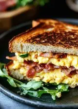 Ricetta Sandwich con uova strapazzate e pancetta