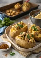 Ricetta Patate ripiene di curry di pollo