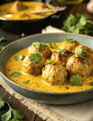 Ricetta Polpette di Pollo al Curry e Latte di Cocco di lacucinasecondolabiffi
