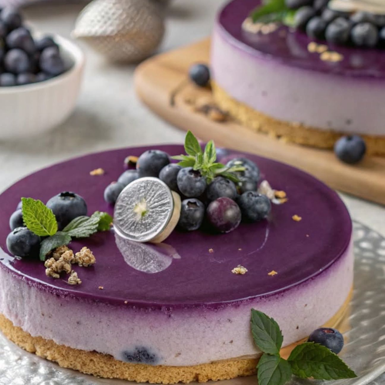 Cheesecake ai mirtilli senza cottura