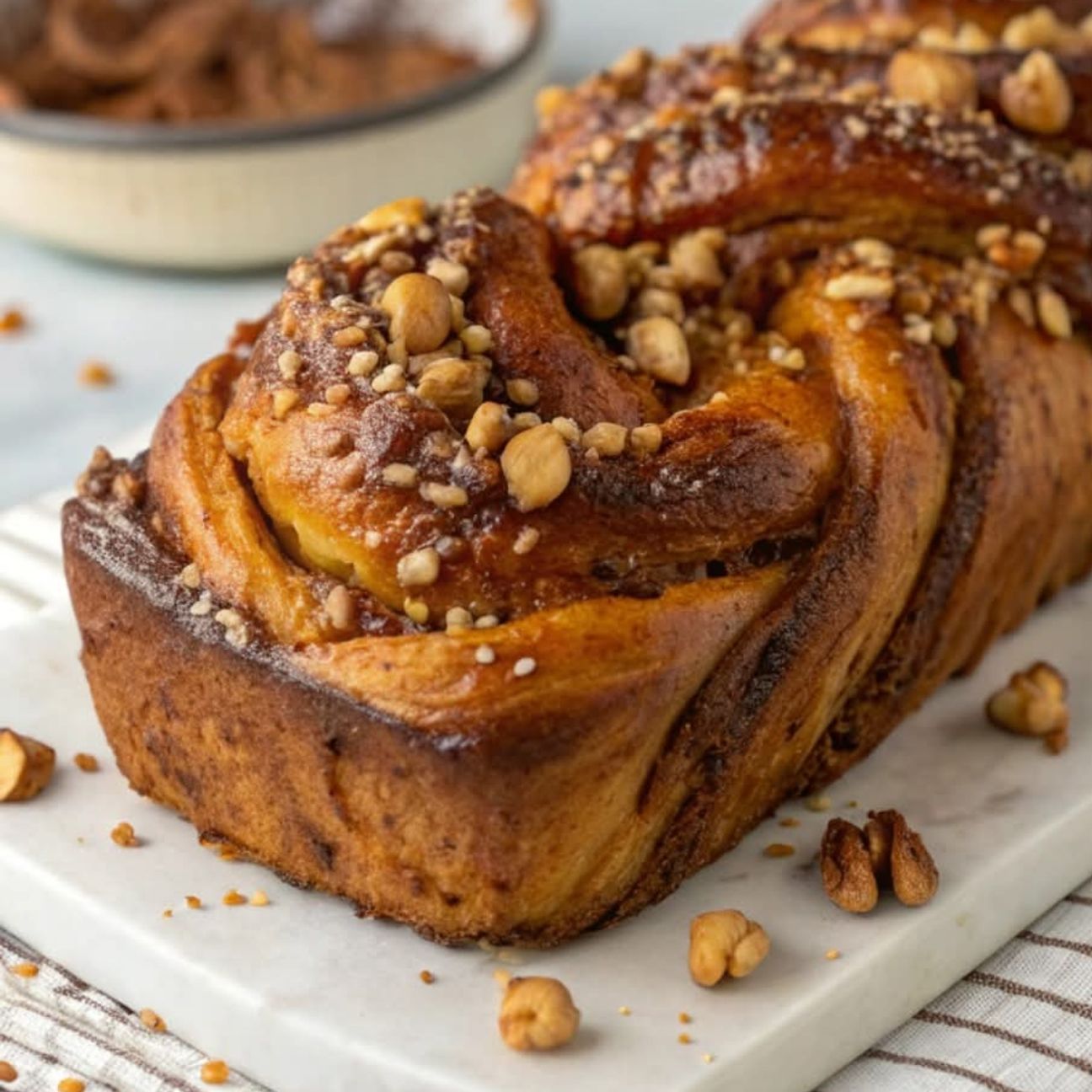 Treccia di Brioche alle Nocciole