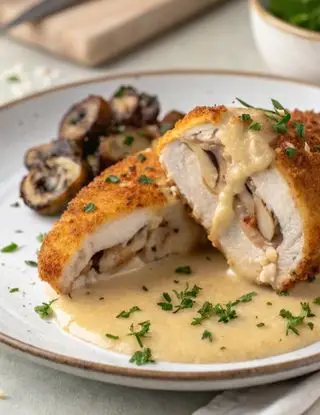 Ricetta Cordon Bleu di pollo ripieno ai funghi di lacucinasecondolabiffi