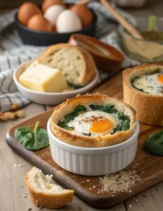 Ricetta Panino con Uova Rotte, Spinaci e Formaggio di lacucinasecondolabiffi