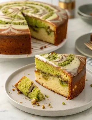 Ricetta Torta Marmorizzata al Pistacchio di lacucinasecondolabiffi