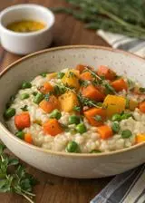 Ricetta Risotto alla zucca e piselli