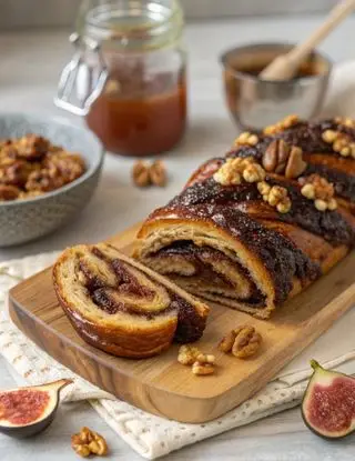 Ricetta Rotolo di brioche con fichi e noci di lacucinasecondolabiffi