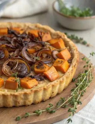 Ricetta Crostata di zucca e cipolla caramellata di lacucinasecondolabiffi