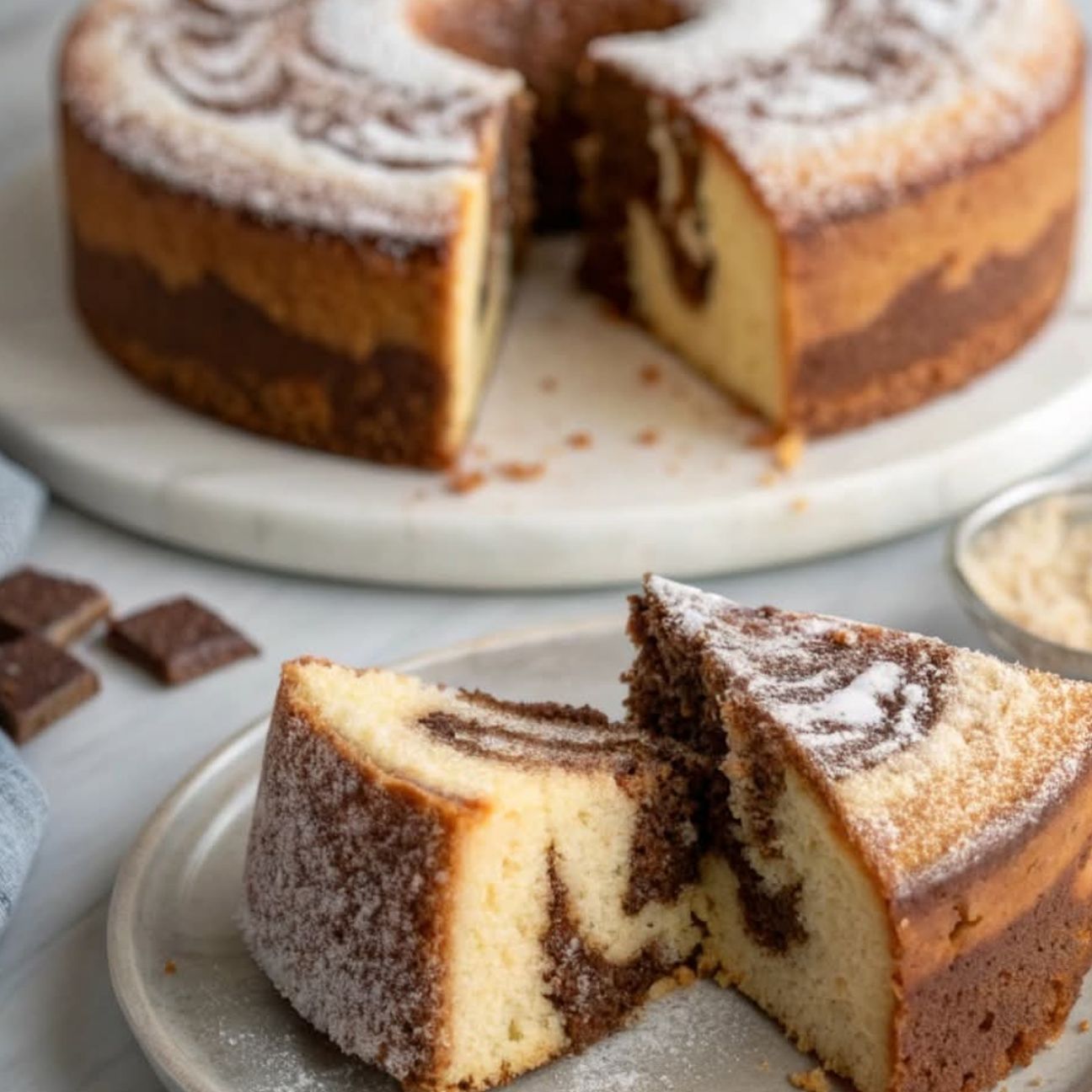 Ciambella Bicolore al Cacao