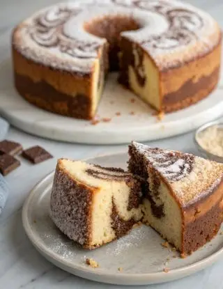 Ricetta Ciambella Bicolore al Cacao di lacucinasecondolabiffi