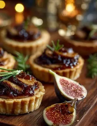 Ricetta Crostatine integrali alle noci con fichi, guanciale, formaggio e rosmarino di lacucinasecondolabiffi