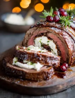 Ricetta Rotolo di Carne Notte di Natale
Con ripieno di formaggio cremoso alle erbe, ribes rossi e avvolto in pancetta croccante di lacucinasecondolabiffi