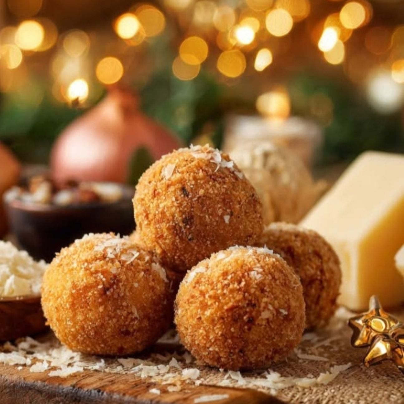 Arancini Mignon Natalizi Crocchette dorate al profumo di festa