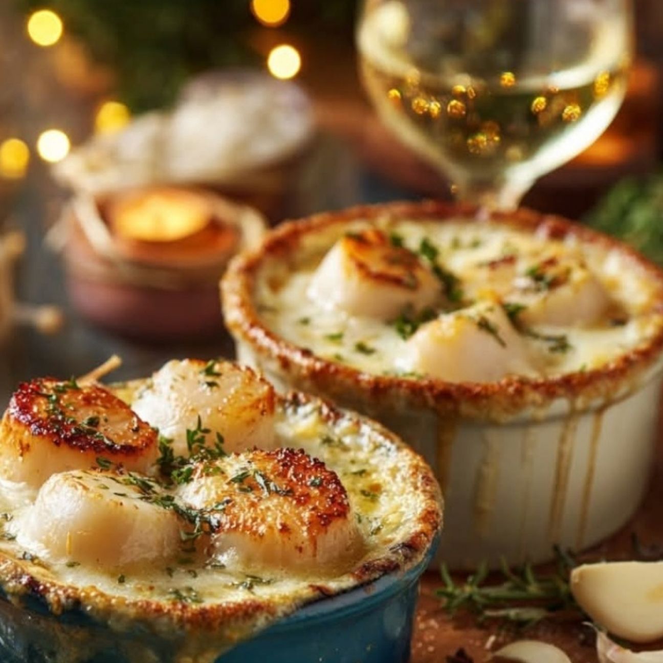 Zuppa di Capesante in Cocottine