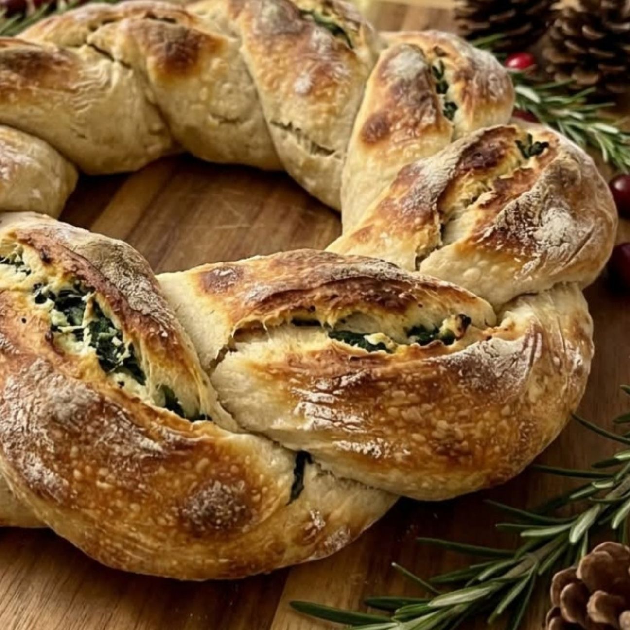 Treccia rustica ripiena di verdure di campagna