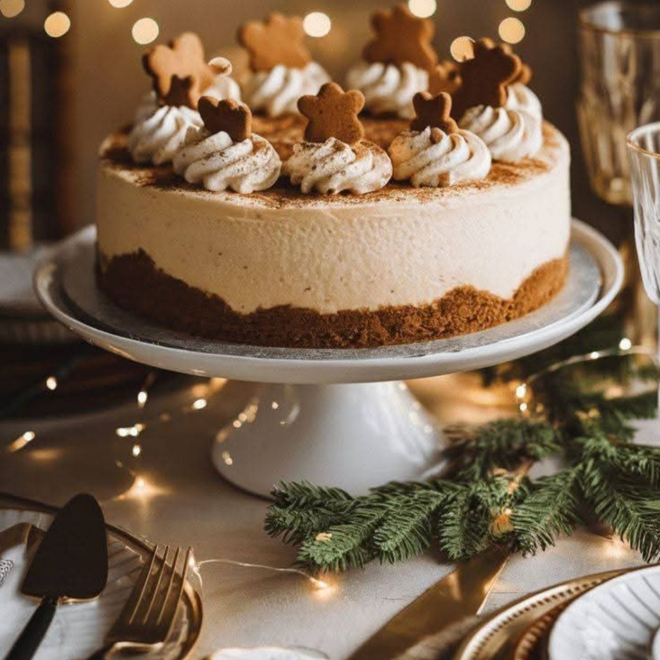 Cheesecake al biscotto speziato di Natale