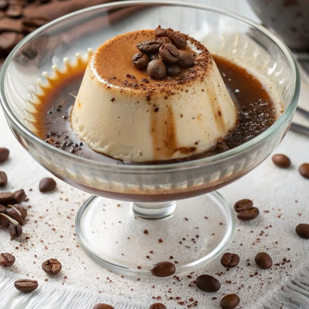Panna cotta al caffè con salsa espresso
