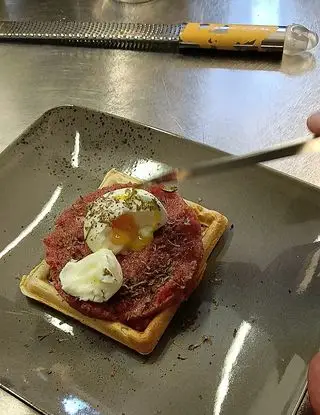 Ricetta Waffle salato alla senape con tartare di cristian-tizzi