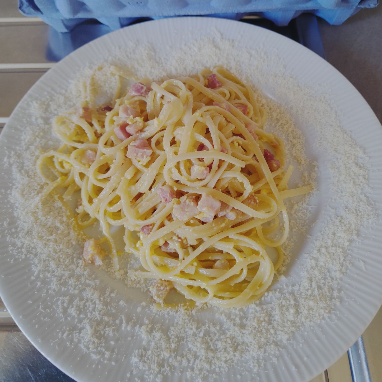 Carbonara con fiocchi di neve
