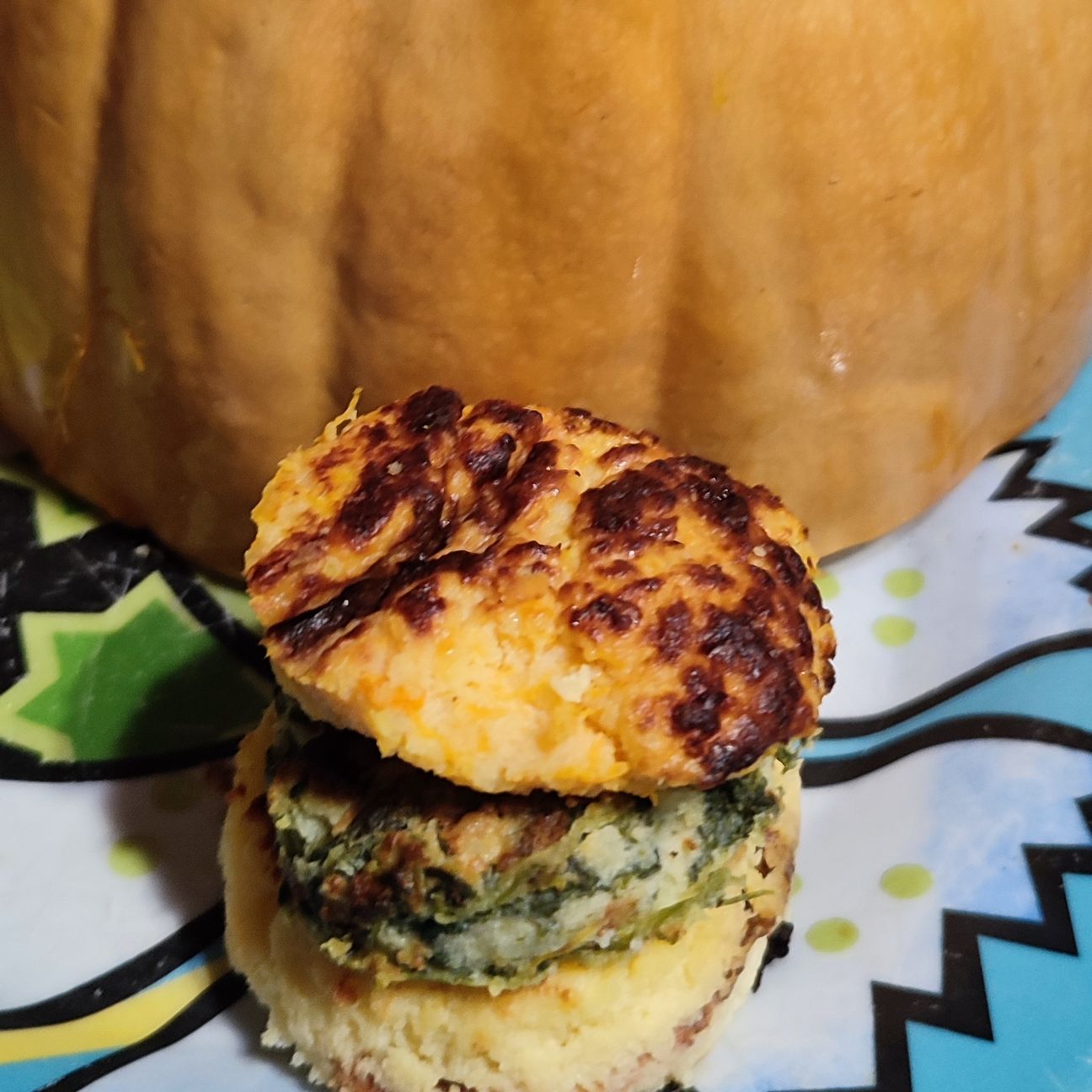 Sformatini di verdure tricolore zucca e spinacci