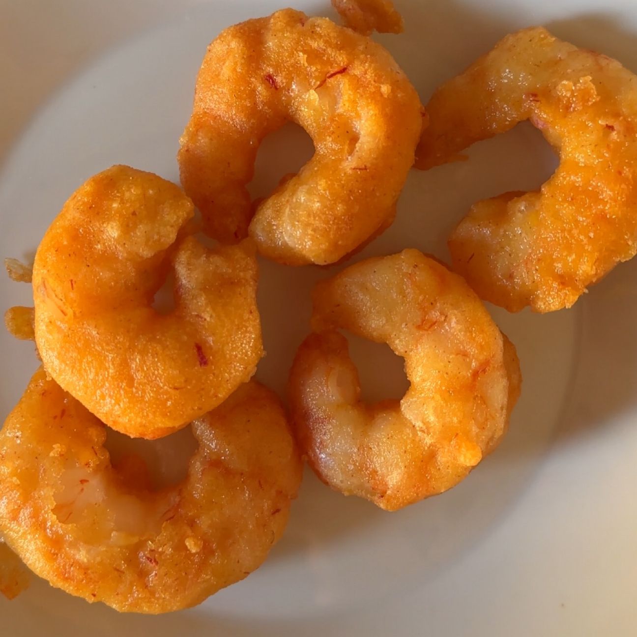 Gamberi in tempura di zafferano