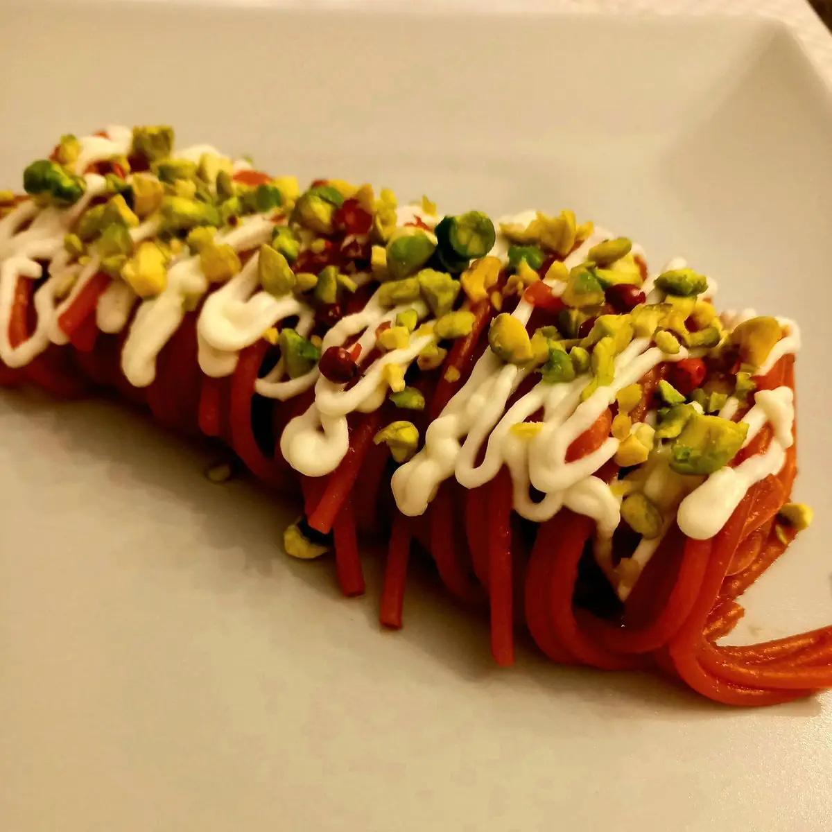 Ricetta SPAGHETTI ALLA POLPA DI BARBABIETOLA di nicoacquaviva69