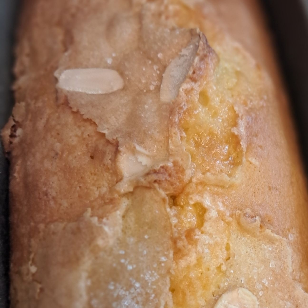Plum cake con crosta di mandorle