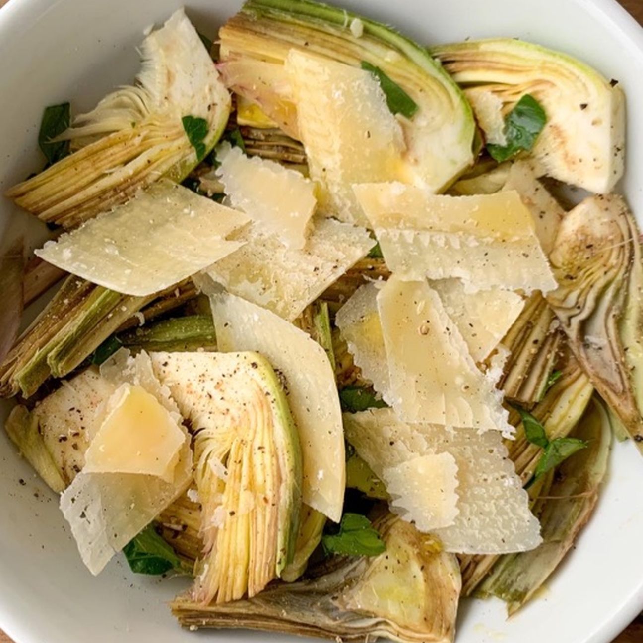 Insalata carciofi e parmigiano