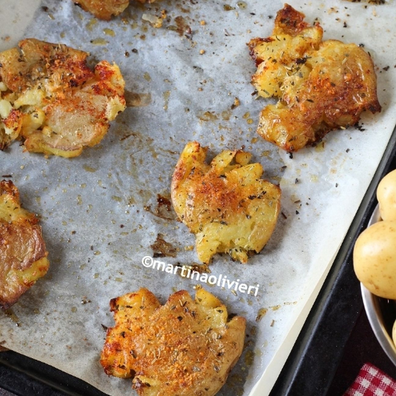Patate schiacciate
