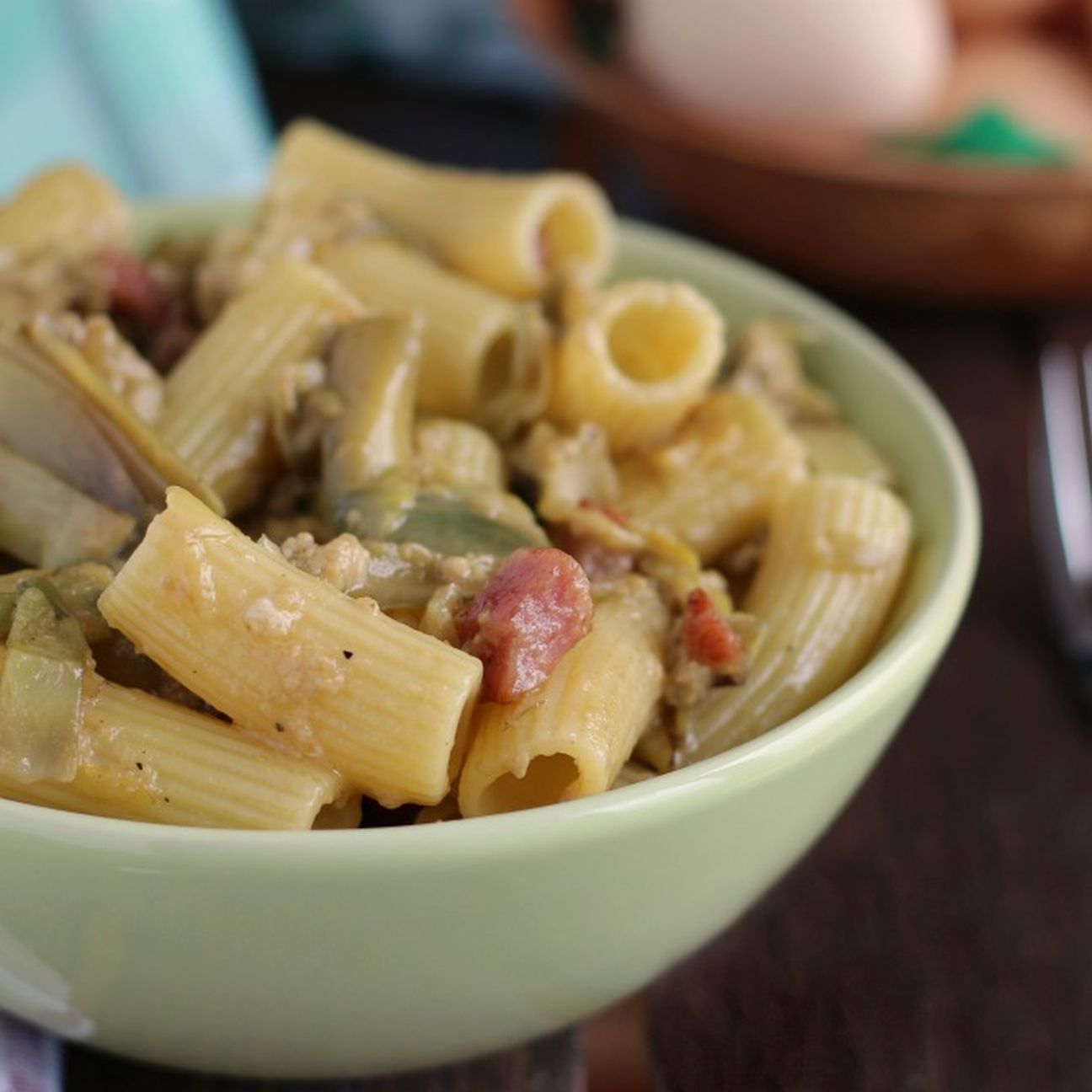 Pasta alla carbonara di carciofi