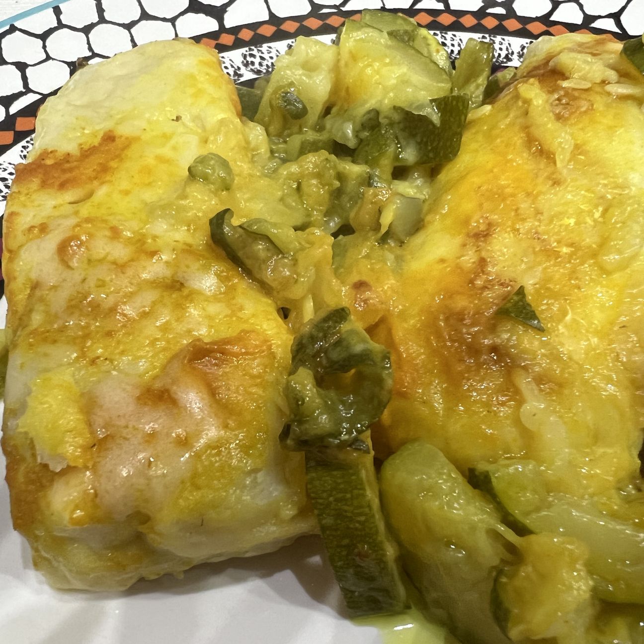 Merluzzo con zucchine e curcuma